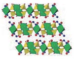 A new layered phosphate synthesized by hydrothermal route.