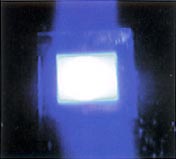 Intense blue emission from transition-metal doped inorganic phosphors under UV irradiation.